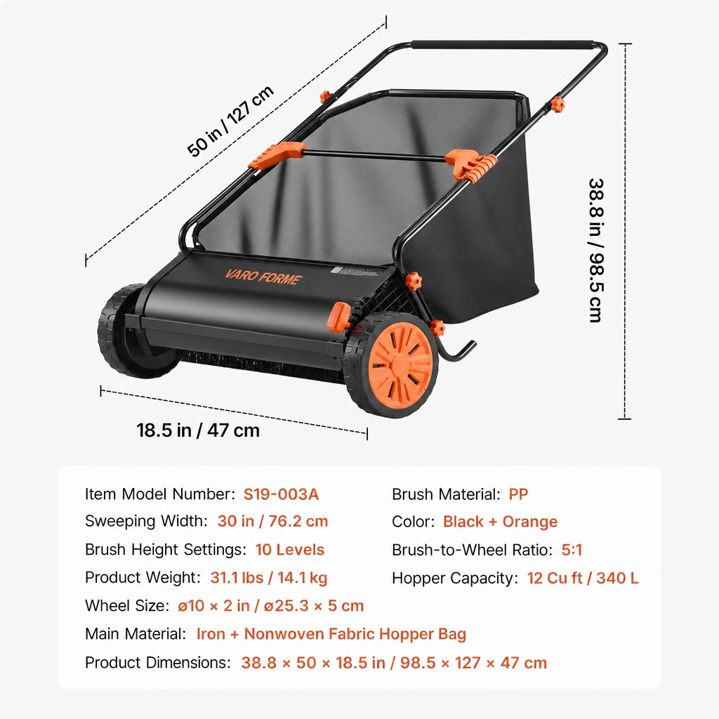 Push Lawn Sweeper